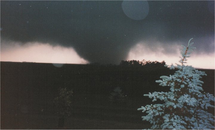 Picture of the Chandler-Lake Wilson Tornado, taken southeast of Leota, Minnesota.  Picture courtesy of Gary Baker. 