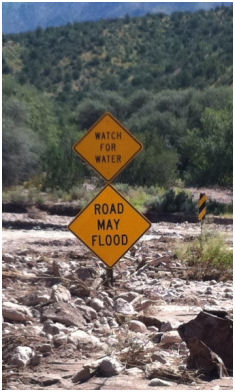 photo of flash flood debris