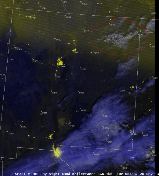 VIIRS reflectance image early morning 28 May 2013