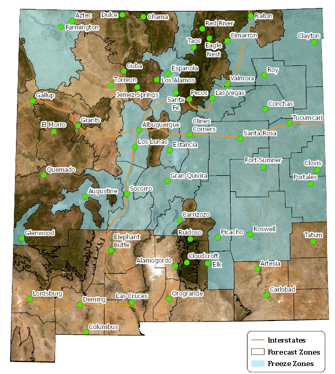 Freeze Zone Map