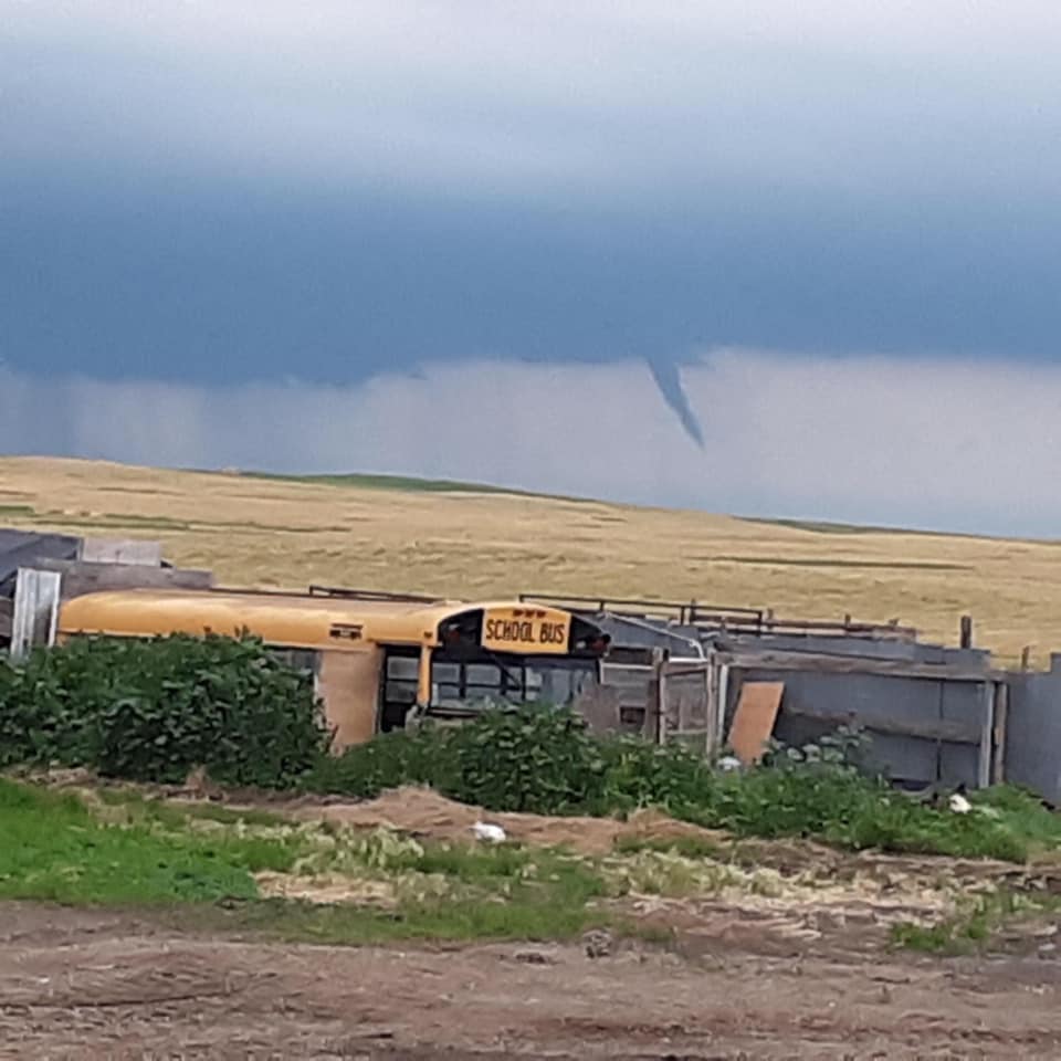 View of the June 7, 2020 storm reports over South Dakota