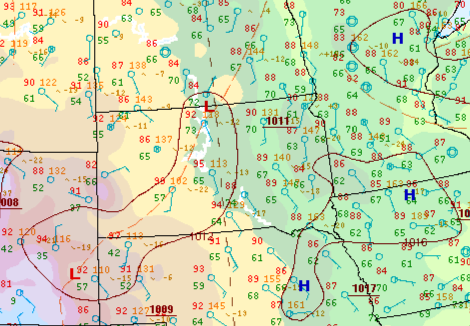 View of the June 6, 2020 storm reports over western South Dakota