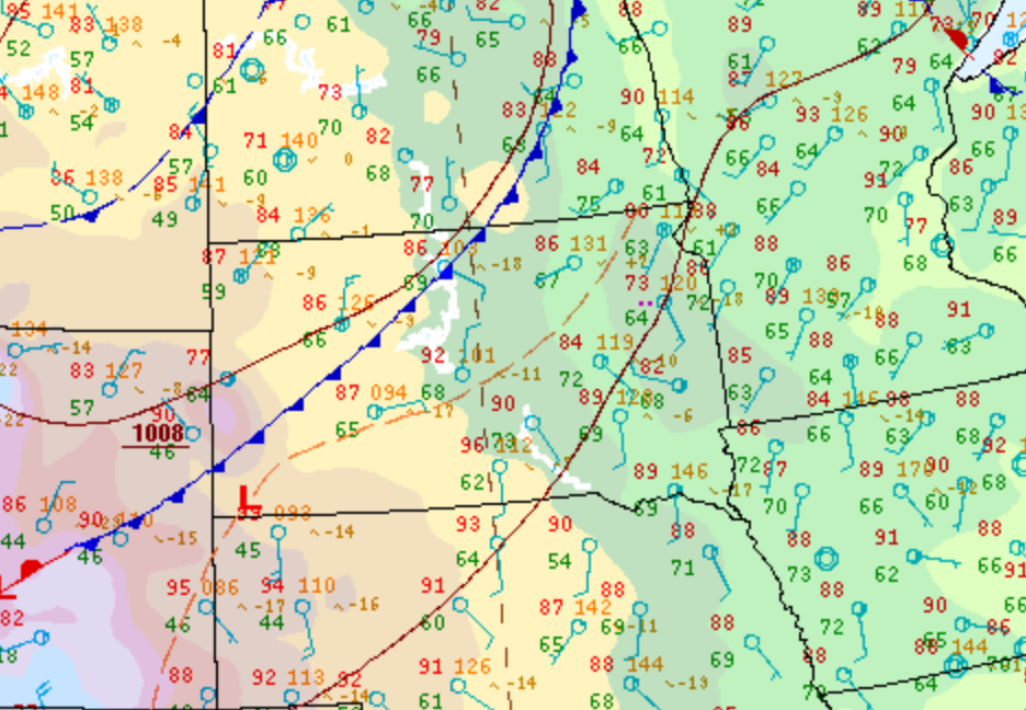 View of the June 7, 2020 storm reports over South Dakota