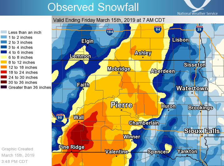 Aberdeen, SD - 110 PM March 9th (NWS Aberdeen)