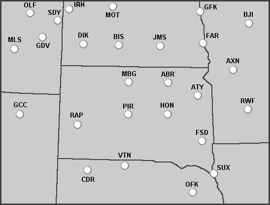 Map of TAF Locations