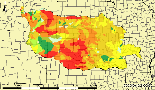 Lower Zone Soil Moisture Monthly Average