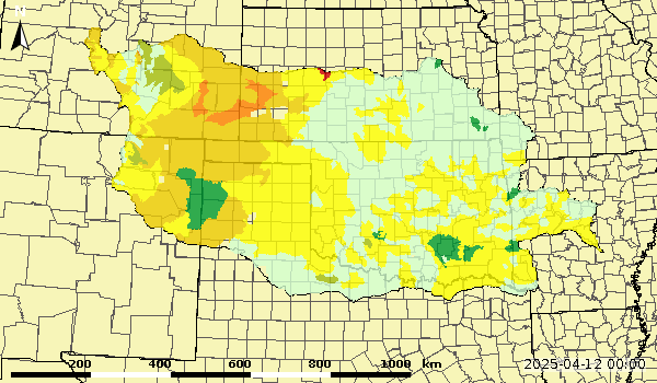 Upper Zone Soil Moisture Monthly Average