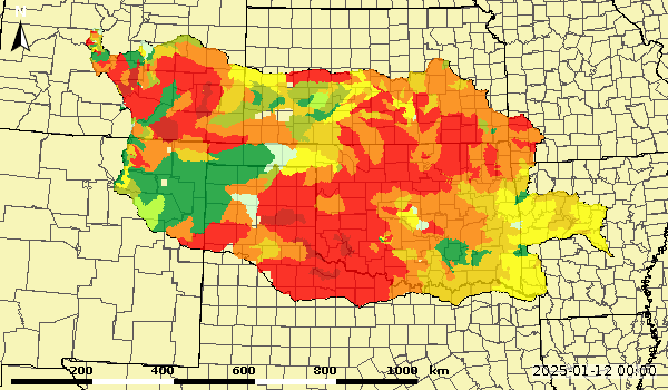 Lower Zone Soil Moisture Monthly Average