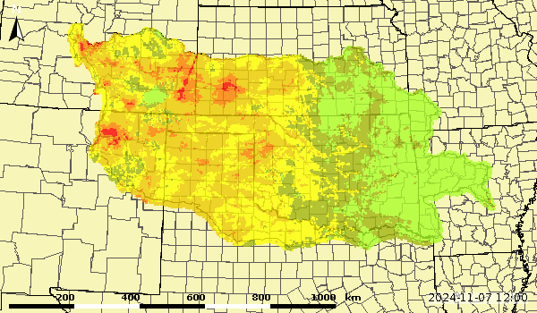 Lower Zone Soil Moisture Monthly Average