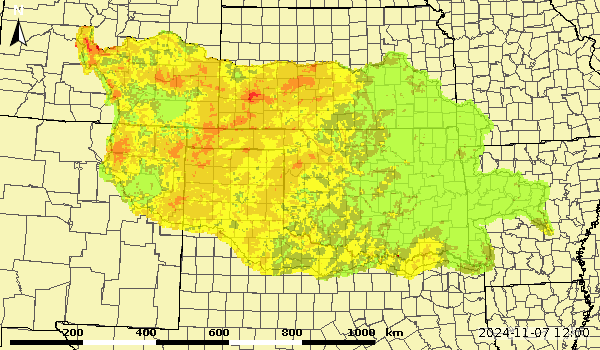 Upper/Lower Total Zone Soil Moisture