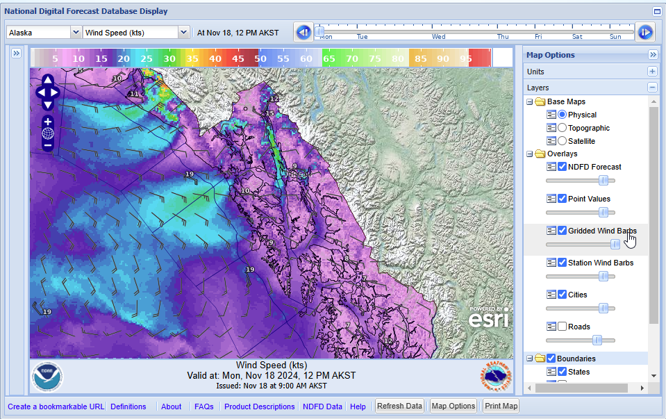 Wind Graphical Forecast