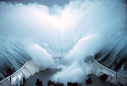 Image of wave crashing over vessel