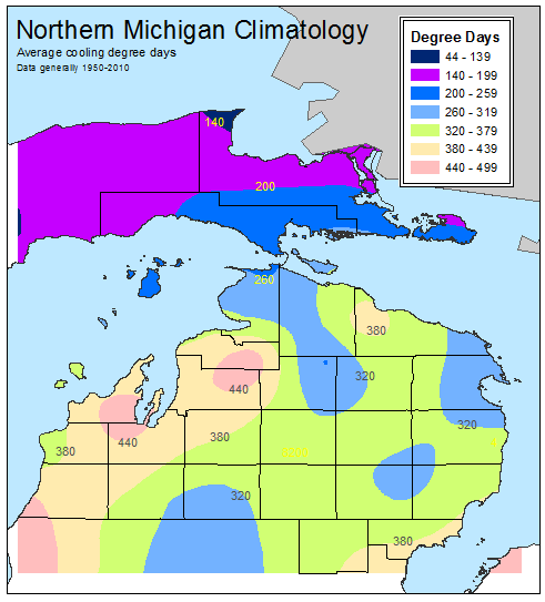 average cooling degree days