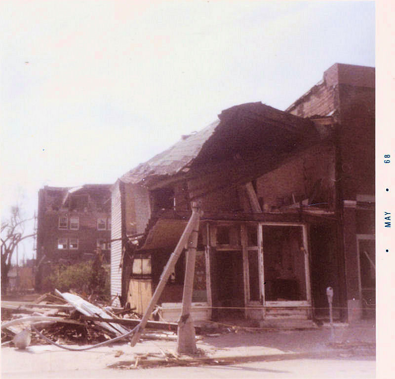 Buildings in 500 block of north Wisconsin looking west toward Main.