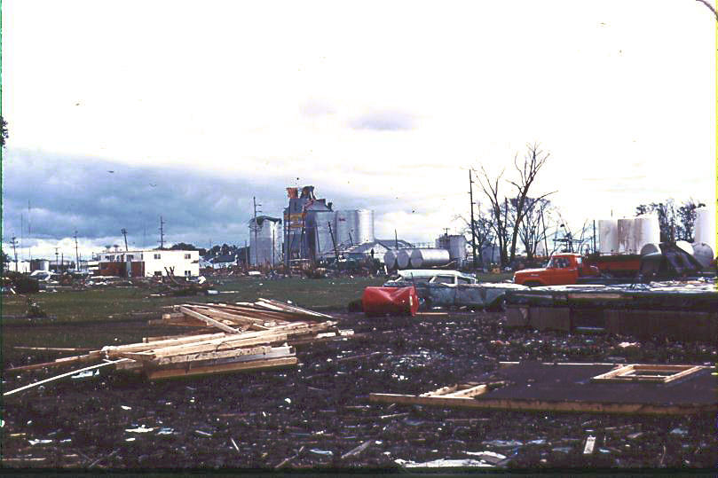 South end of Charles City, IA where tornado first struck 