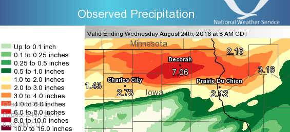 Rainfall total map