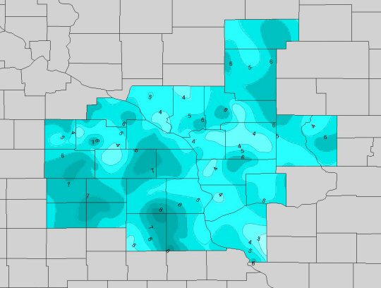 december 14 snowfall map