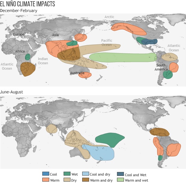 El Nino Global Winter (DJF)/Summer (JJA) Impacts