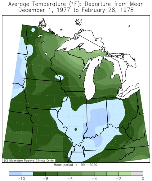 1977-78 Winter Temps Departures