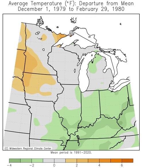 1979-80 Winter Temps Departures