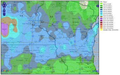 snowfall totals january 31 thru february 1