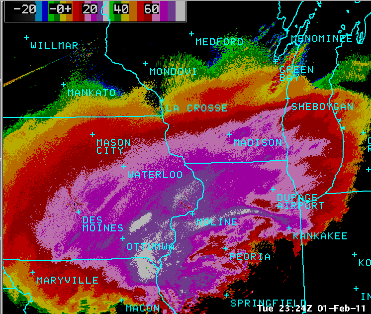 February 2 2011 radar loop