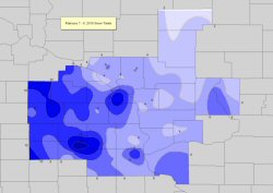 Snowfall totals with unofficial observations