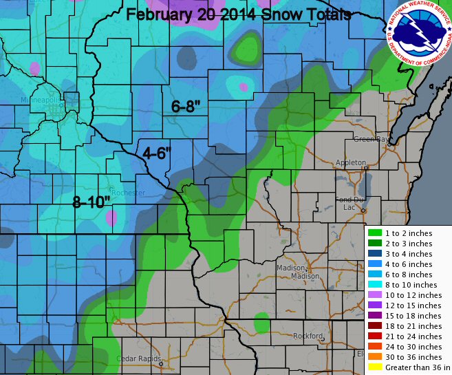 local snowfall