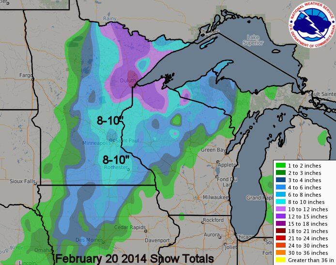 regional snowfall