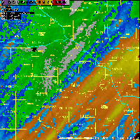 Storm total rainfall map