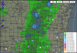 snowfall ending january 12 2012