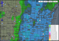 snowfall ending january 13 2012