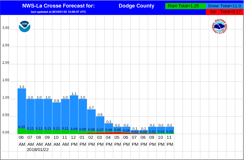 hourly snowfall graph