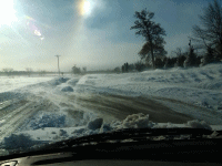 snow covered road