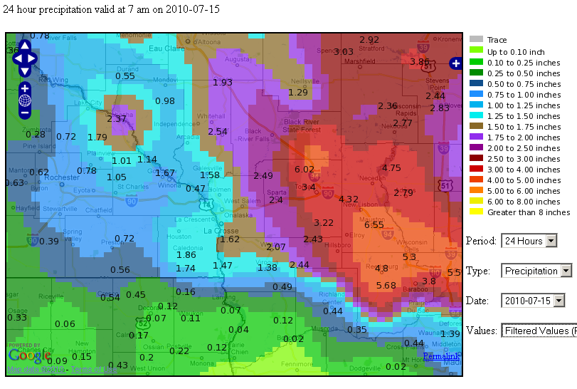 rainfall totals