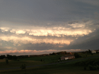 mammatus clouds over tomah wisconsin