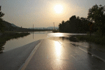 water over roads in southwest wisconsin