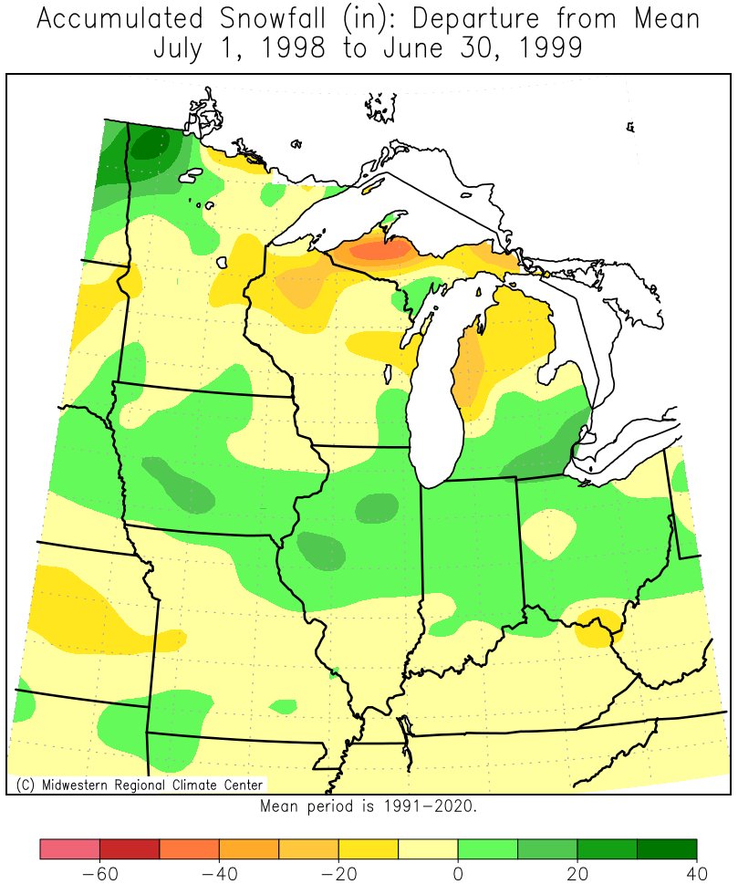 1998-99 Seasonal Snow Departures