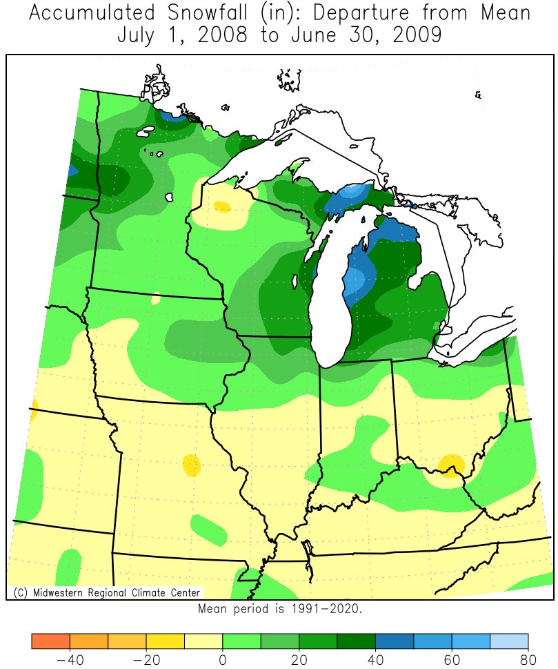 2008-09 Seasonal Snow Departures