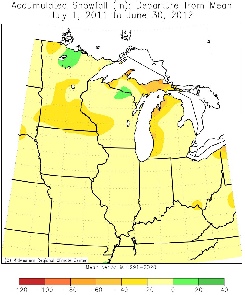 2011-12 Seasonal Snow Departures