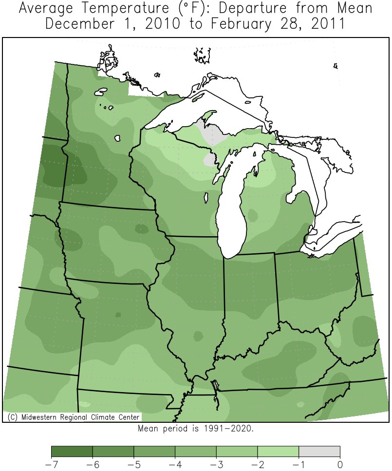 2010-11 Winter Temps Departures