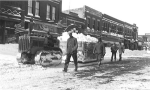 Clearing snow after blizzard in Madison, MN    Source:  Minnesota Historical Society