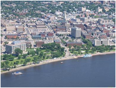 arial view of La Crosse