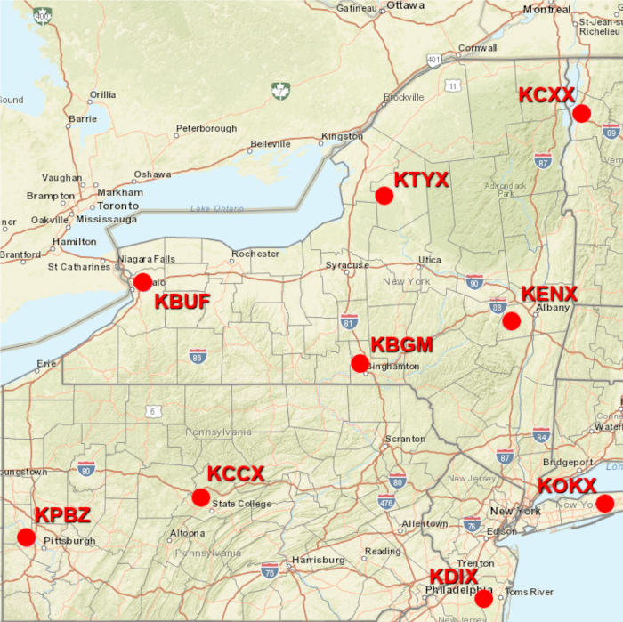 radar selection map