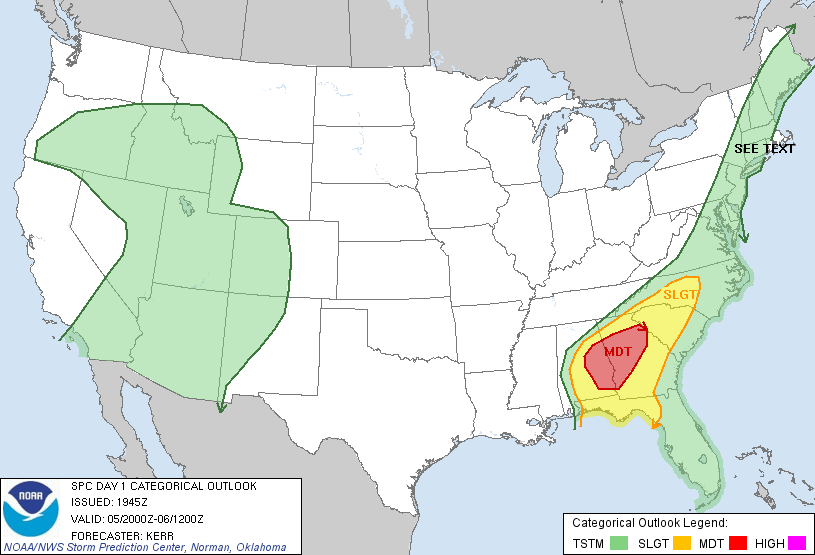 Day 1 9/5 Severe Weather Probabilistic