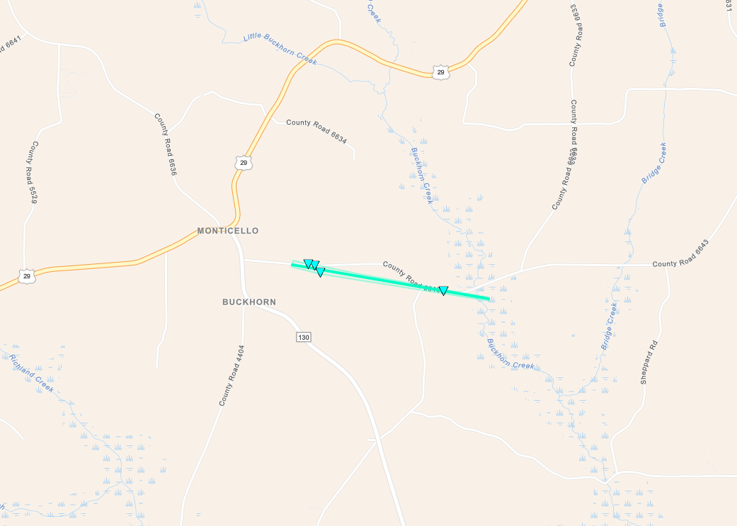 Tornado Track Map