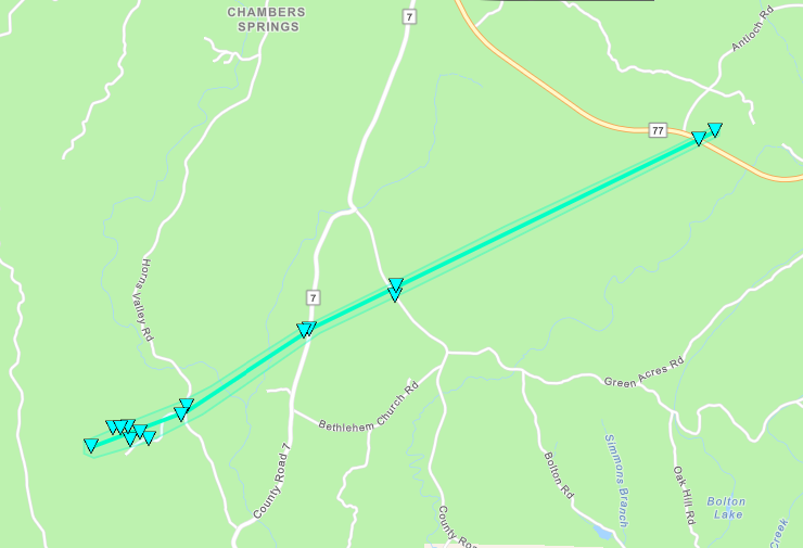 Tornado Track Map