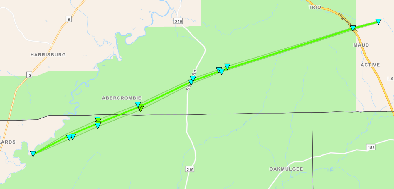 Tornado Track Map