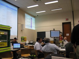 Photo of the City of Brownsville's Emergency Operations Center as part of the 2009 HUREX hurricane exercise (Click for larger image)