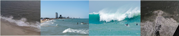 rip current/beach safety banner, photograph melange for NWS Brownsville